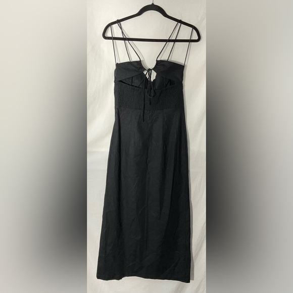 Zara Black Strapless Bodycon Dress with Slit - Picture 8 of 12